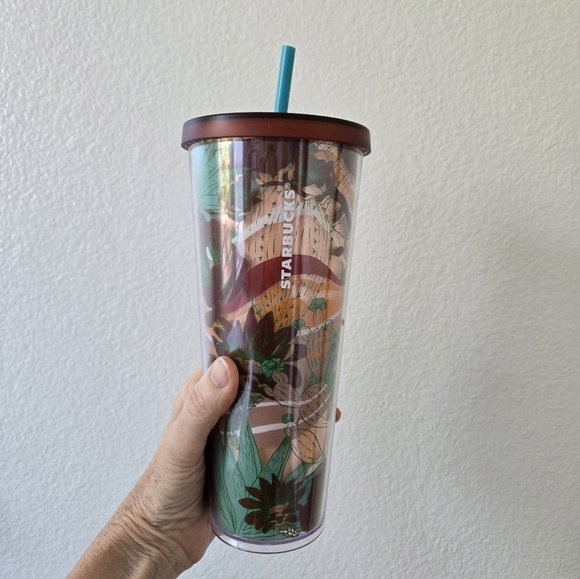 Starbucks 2019 Terra Cotta Desert Cactus Bloom 24oz Acrylic Tumbler - Picture 4 of 16